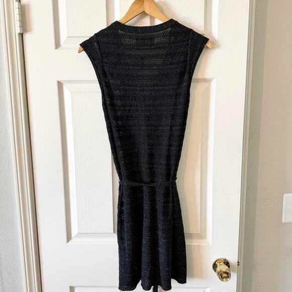 Zadig & Voltaire Marty Pointelle Cardigan Dress in Black - Picture 6 of 8